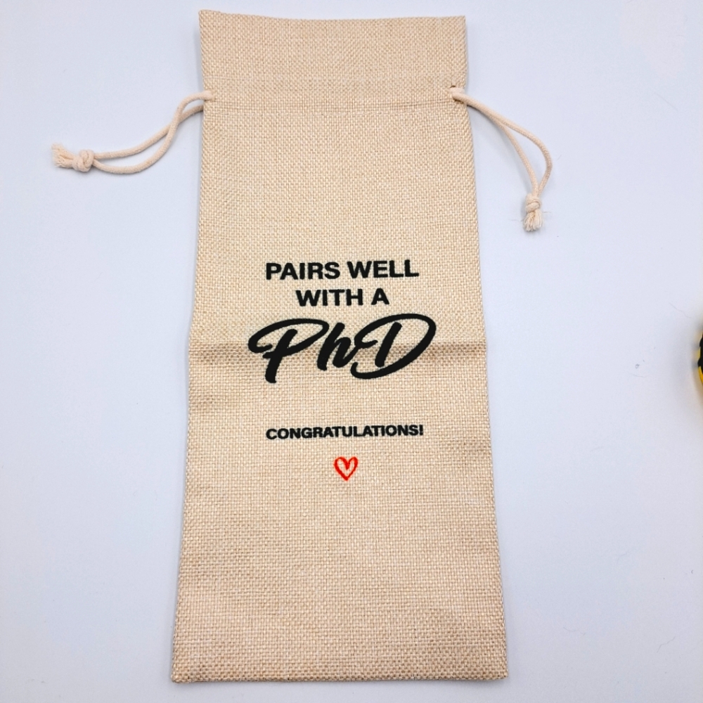 4/$20 Phd Graduation Gift, Doctorate Degree Graduation Wine Bag